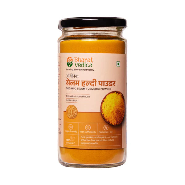 Bharat Vedica Organic Selam Turmeric Powder - Selam Haldi Powder - 200 gm