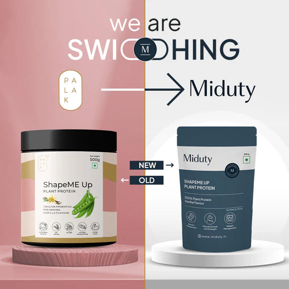 Miduty by Palak Notes Shapeme Up Plant Protein Powder - 500 gm