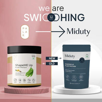 Miduty by Palak Notes Shapeme Up Plant Protein Powder - 500 gm