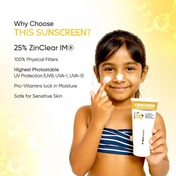 Kidscreen 100% Mineral Sunscreen for Kids SPF 50+ PA++++ (50ml)