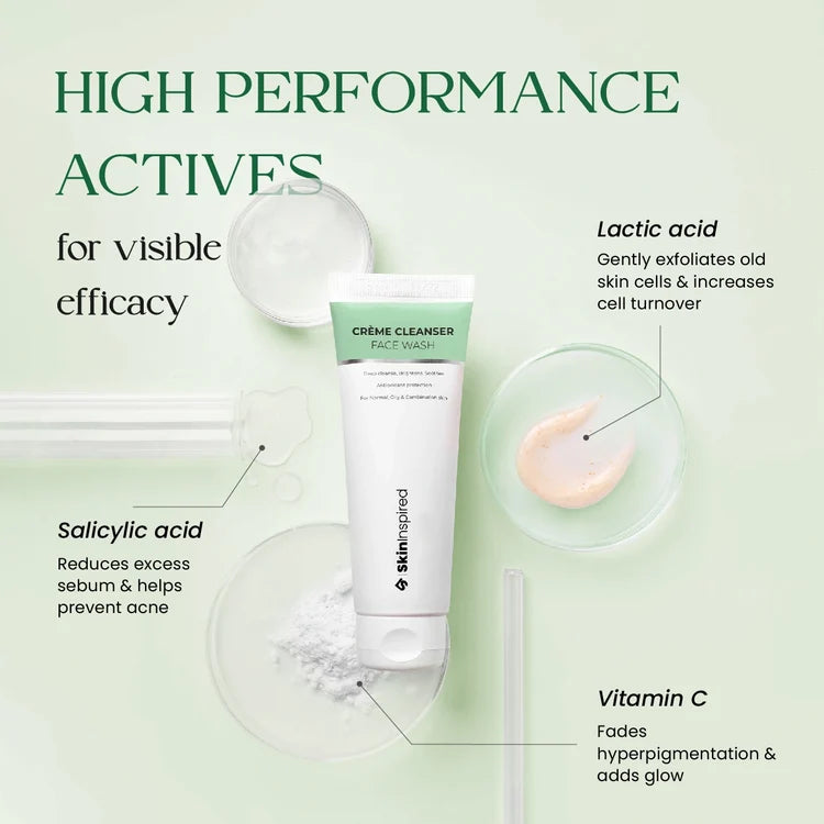 Crème Cleanser Face Wash (70ml) | For Normal, Oily or Combination Skin