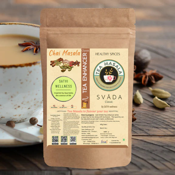 Satvi Wellness Tea Masala-Classic | Chai Masala | Satvi svAda Tea Enhancer - 50 gm
