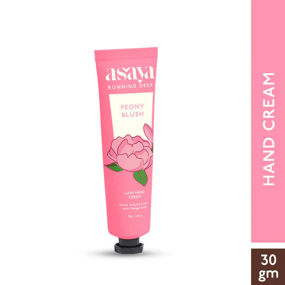 Asaya Peony Floral Hand Cream Softens Dry, Rough Hands For Men & Women - 30 gm