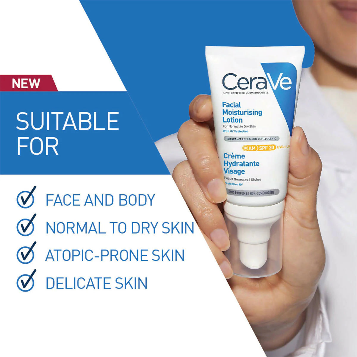 Cerave AM Facial Moisturising Lotion SPF30 for Normal to Dry Skin - 52 ml