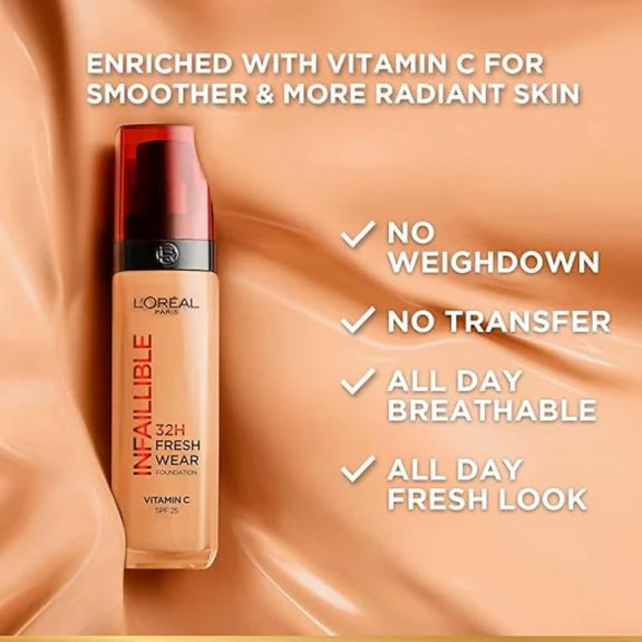 L'Oreal Paris Liquid Foundation - 145 Rose Beige