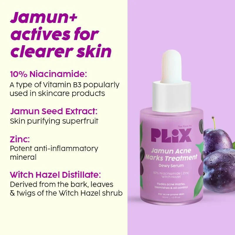 PLIX The Plant Fix Jamun Face Wash & Acne Marks Serum Combo -combo