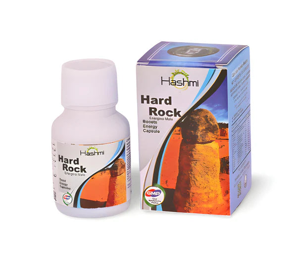Hashmi Pharmacy Hard Rock Capsules are formulated with natural ingredients like Ashwagandha, Safed Musli, Gokshur, Gheekwar, and more. - 20 caps