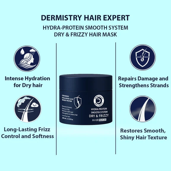 Dermistry Ceramide Hyaluronic Acid Protein Hair Mask & Serum - combo