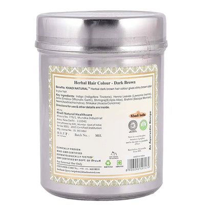 Khadi Natural Herbal Hair Colour Dark Brown - 150 gm