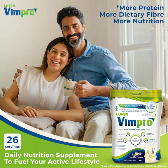 Lupin Vimpro Nutritional Vanilla Protein Powder - 400 gm