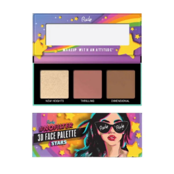 Rude Cosmetics Nofilter 3d Face Palette - Stars - 10.5 gm