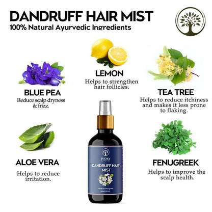 Ivory Natural Dandruff Hair Mist For Flake-Free Confidence And Silky Smooth Hair - 200 ml