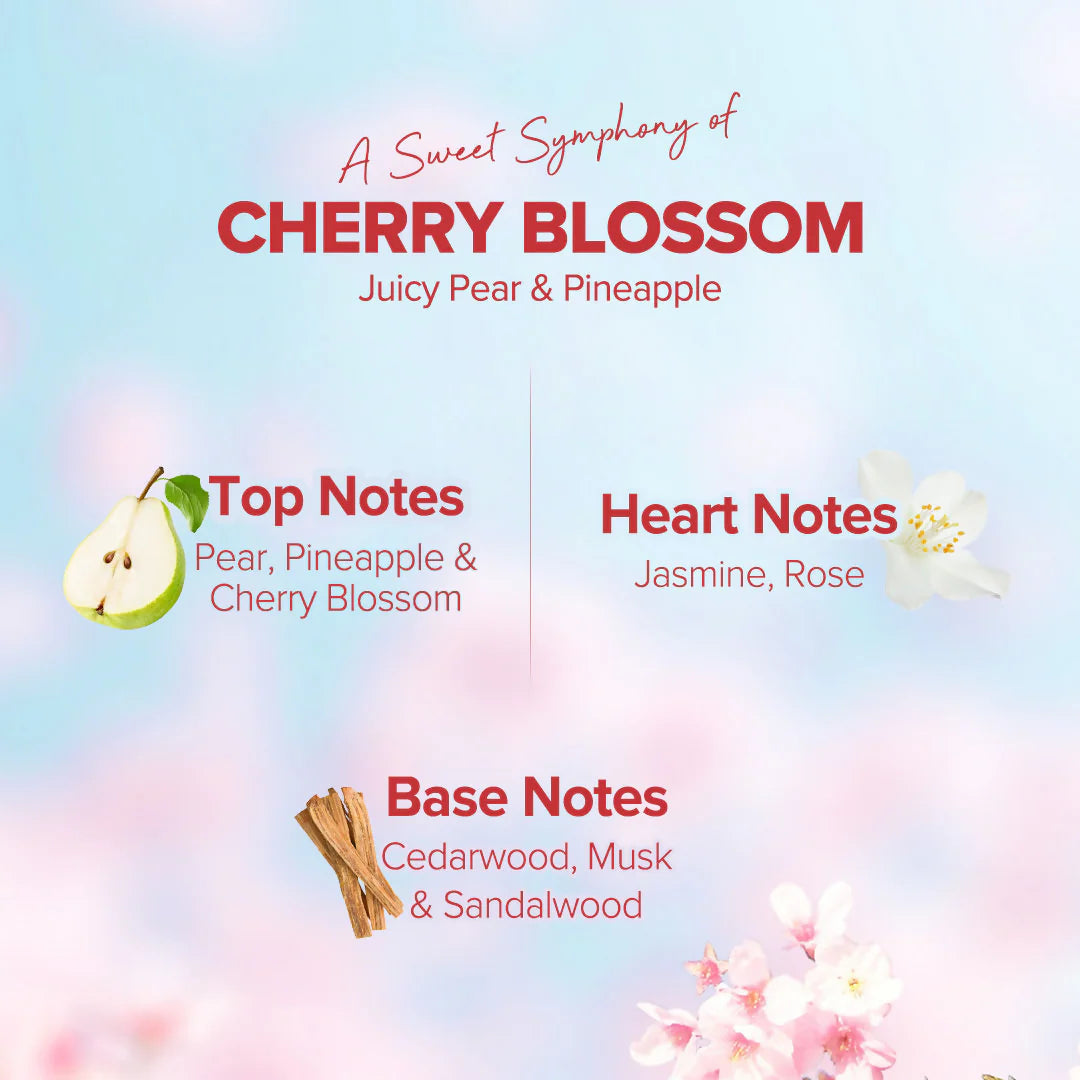 Aqualogica Refresh + Cherry Blossom Bloom Body Mist - 150 gm