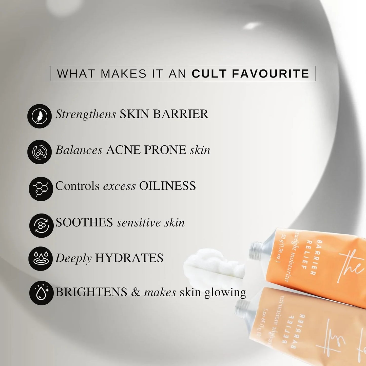 The Formularx Barrier Relief Ceramide Lightweight Moisturizer With Niacinamide & Hyaluronic Acid - 50 gm