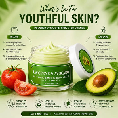 Milky Moon Lycopene & Avocado Anti-Aging & Moisturizing Cream with SPF 30 - 50 gm