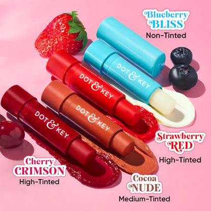 Dot & Key Barrier Repair Hydrating Lip Balm SPF 50 With Ceramides & Peptides Cherry Crimson - 4.5 gm