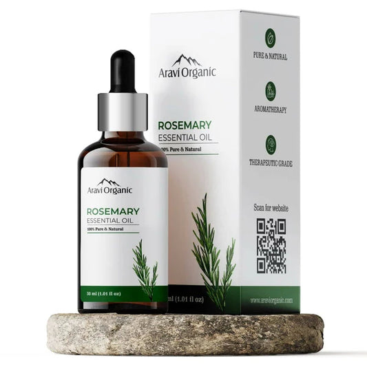 Aravi Organic Rosemary Essential Oil for Hair Growth, Anti Hair Fall - 30 ml