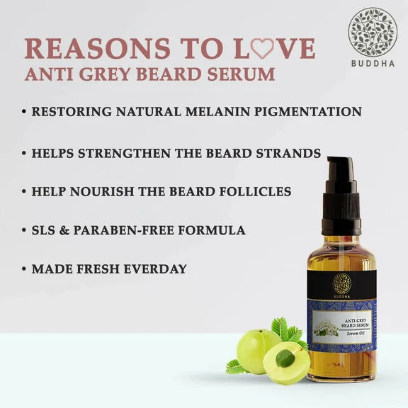 Buddha Natural Grey Beard Hair Oil Serum - 25 ml