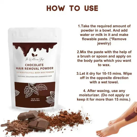 The Wellness Shop Chocolate Hair Removal Powder - 100 gm
