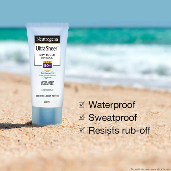Neutrogena Ultrasheer SPF50+ PA+++ Ultra Light Face Sunscreen For Dry & Oily Skin Home+Travel Combo - combo