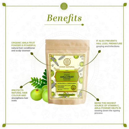 Khadi Natural Organic Amla Fruit Powder - 100 gm