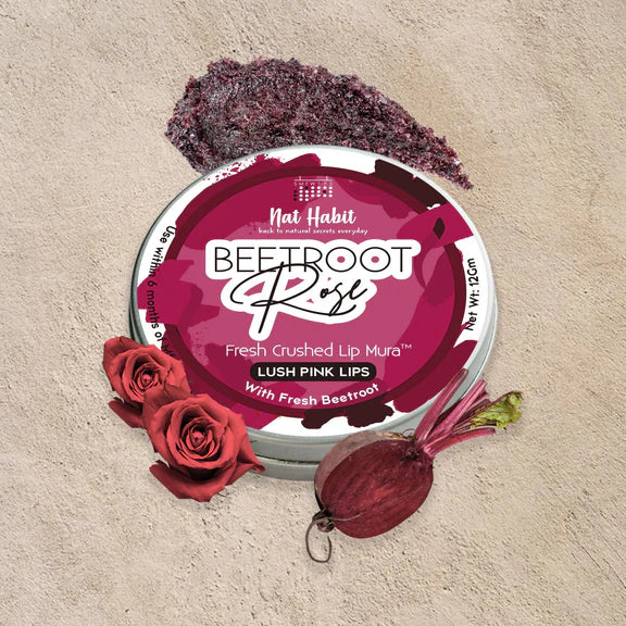 Nat Habit Beetroot Rose Fresh Lip Scrub - 12 gm