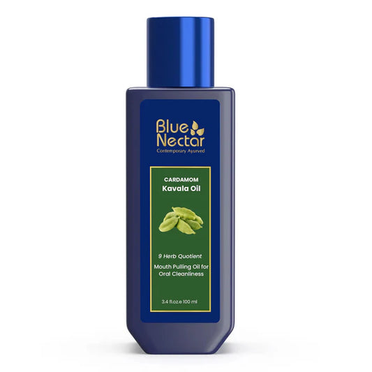 Blue Nectar Cardamom Mint Oil Pulling For Mouth - 100 ml