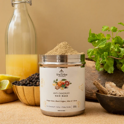 Anti-Dandruff Hair Mask - Ginger Root & Mint to Reduce Dandruff & Flakiness