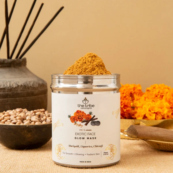 Exotic Face Glow Mask - Marigold & Red Sandalwood for Even toned Glow