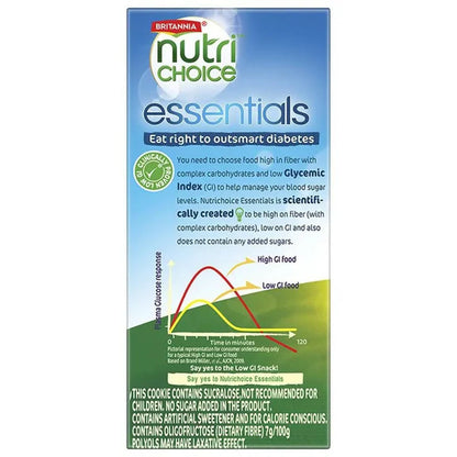 Britannia NutriChoice Essentials Oats Cookies - No Added Sugar - 150 gm