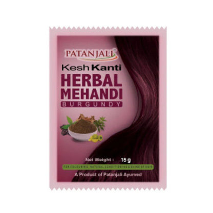 Patanjali Kesh kanti Herbal Mehandi Burgundy - 15 gm - Pack of 3