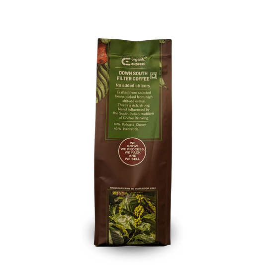 Organic Express Down South Filter Coffee Powder - No Chicory - 200 gm
