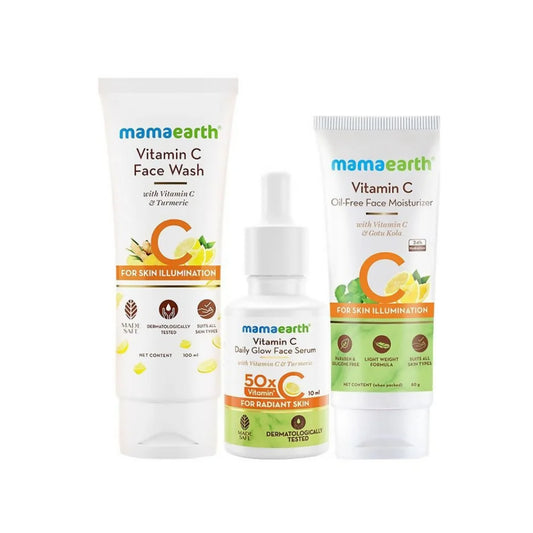 Mamaearth CSM (Cleanser, Serum, Moisturizer) Vitamin C Daily Glow Combo