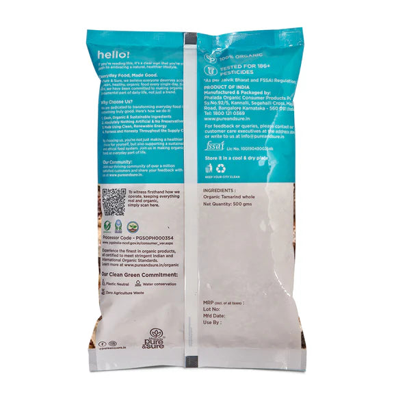 Pure & Sure Organic Tamarind - 500 gm