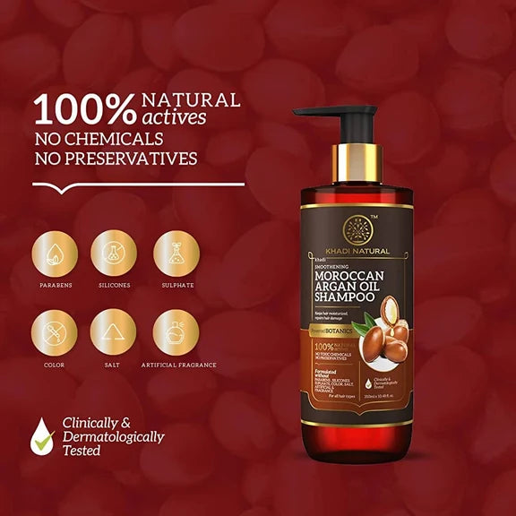 Khadi Natural Moroccan Argan Oil Shampoo - 310 ml