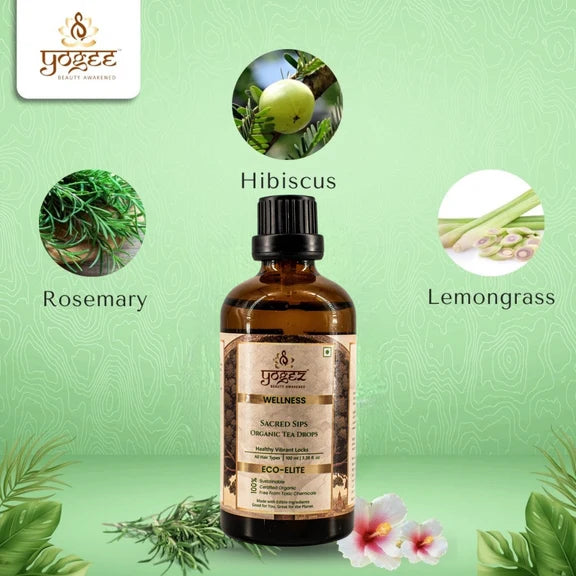 Yogez Sacred Sips Tea Drops- Hair Health - 100 ml