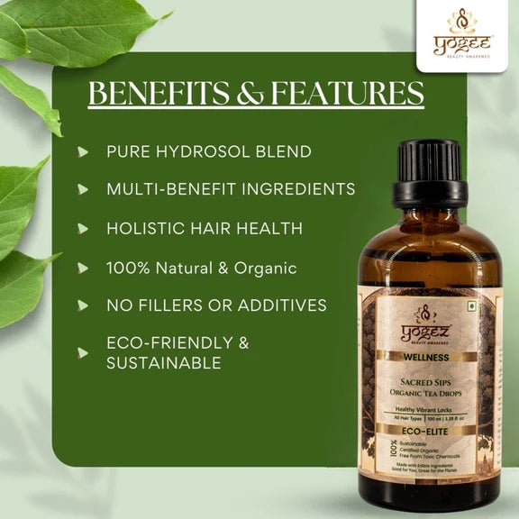 Yogez Sacred Sips Tea Drops- Hair Health - 100 ml