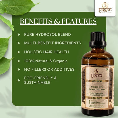 Yogez Sacred Sips Tea Drops- Hair Health - 100 ml