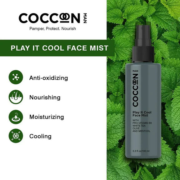 Coccoon Play It Cool Face Mist With Pro-Vitamin B5, White Tea, Olive & Menthol - 100 ml