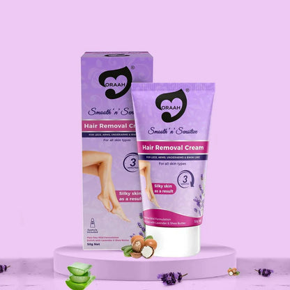 Oraah Smooth n Sensitive Hair Removal Cream - 50 gm