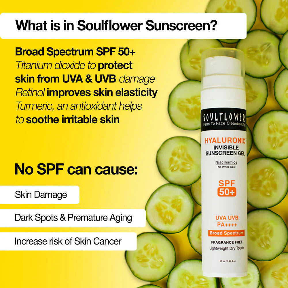 Soulflower Hyaluronic Invisible Sunscreen Gel