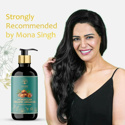 Ivory Natural Moroccan Organic Argan Oil Premium & Extra Virgin - 200 ml