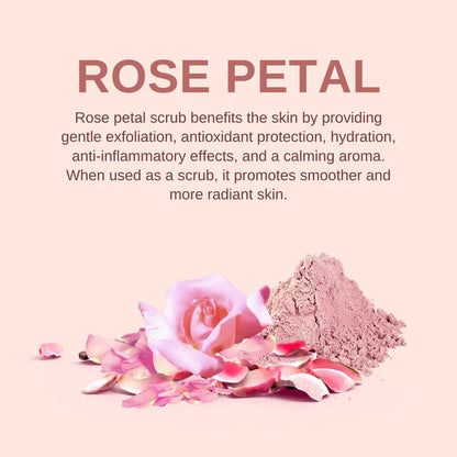 Kimayra Natural Rose Petal Face & Body Scrub For Brightening Skin, Help in Reduce Fine Lines, Wrinkles & Blemishes - 80 gm