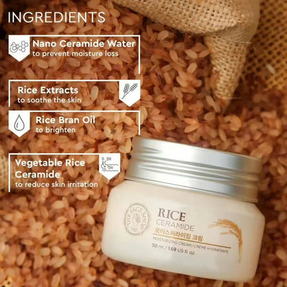 The Face Shop Rice & Ceramide Moisturizing Cream - Korean Skincare - 50 ml