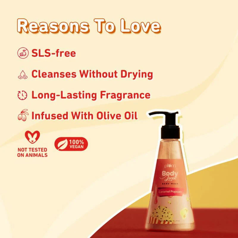 Plum BodyLovin' Caramel Popcorn Body Wash - 240 ml