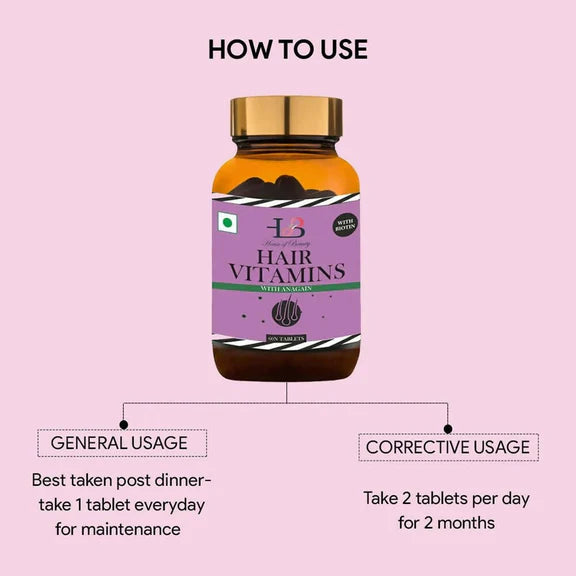 House Of Beauty Hair Vitamins Tablets - 60 tabs