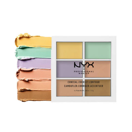 NYX Professional Makeup Conceal, Correct, Contour Palette - Color Correcting Concealer - 9 gm