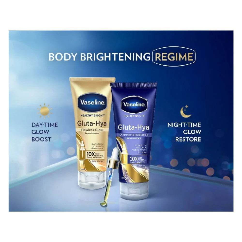 Vaseline Gluta-Hya Flawless Glow & Overnight Radiance Serum-In-Lotion Combo