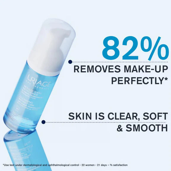 Uriage Face Cleanser Make-Up Remover Ultra-Soft Airy Foam Rinse-Off Cleanser - 150 ml