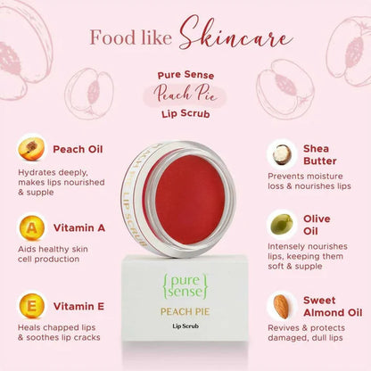 PureSense Peach Pie Lip Scrub - 5 ml